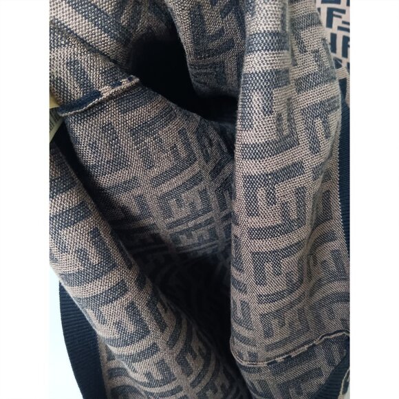 Fendi Knit Dress Short FF Zucca All-over Pattern Brown - Picture 8 of 9